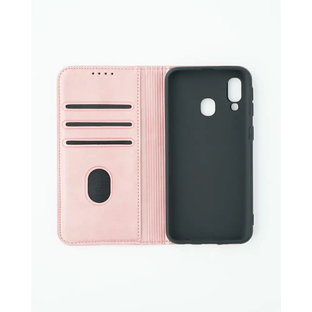 Samsung Galaxy A40 Unitec Lompakko Suojakotelo Ruusukulta