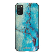 Samsung Galaxy A41 marmori suojakuoret - Turquoise Marble - Ei