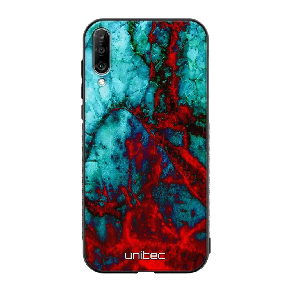 Samsung Galaxy A50 marmori suojakuoret - Blue Red Marble - Ei