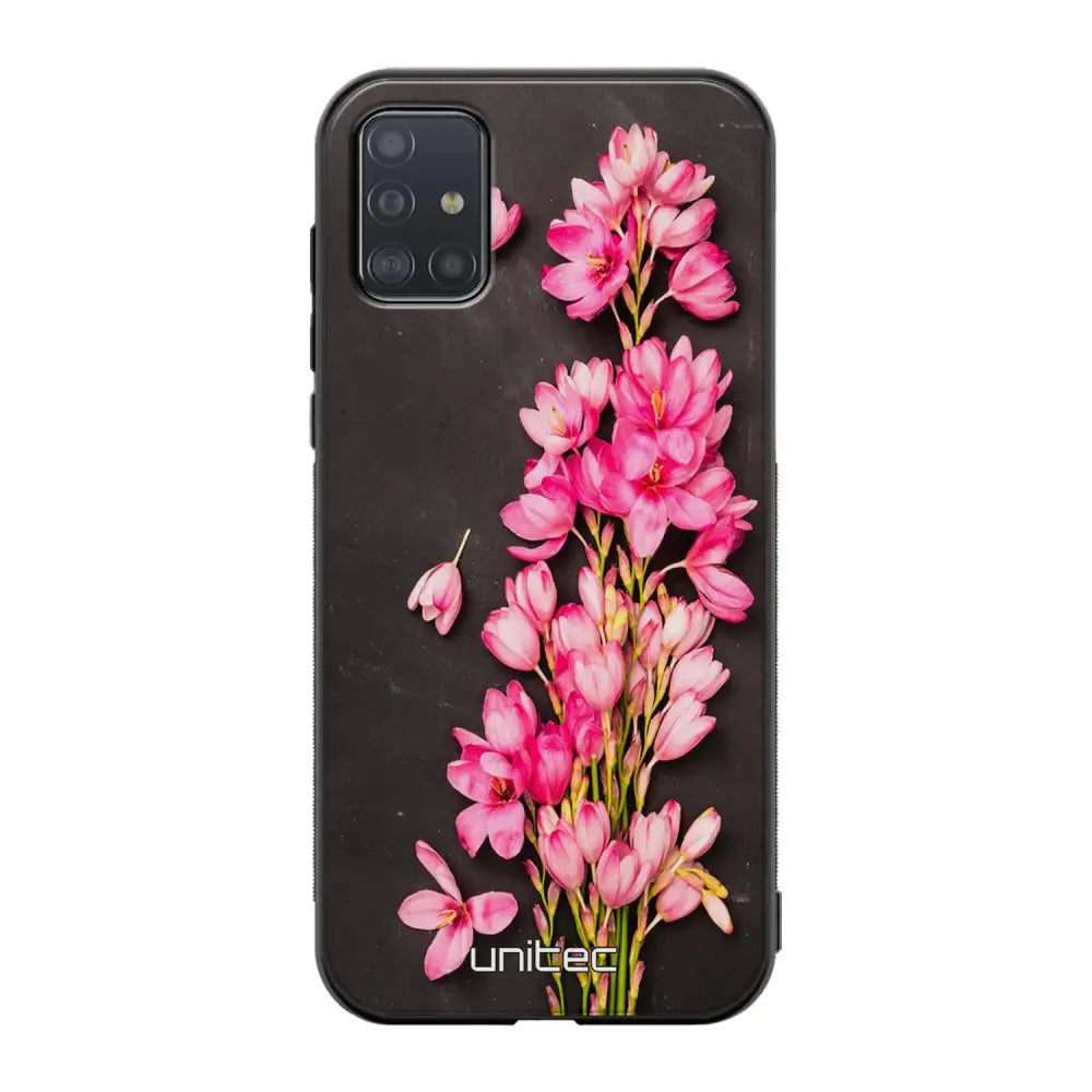 Samsung Galaxy A51 4G kukka suojakuoret - Pink Flowers - Ei