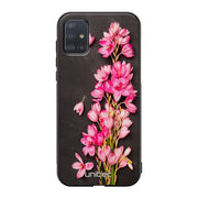 Samsung Galaxy A51 5G kukka suojakuoret - Pink Flowers - Ei
