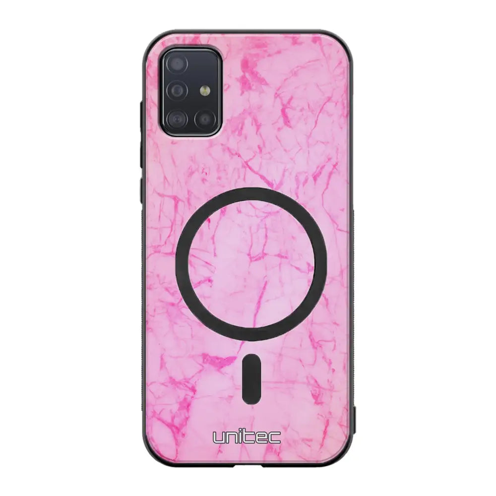 Samsung Galaxy A51 5G marmori suojakuoret - Light Pink Marble