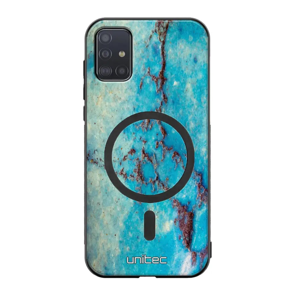 Samsung Galaxy A51 5G marmori suojakuoret - Turquoise Marble