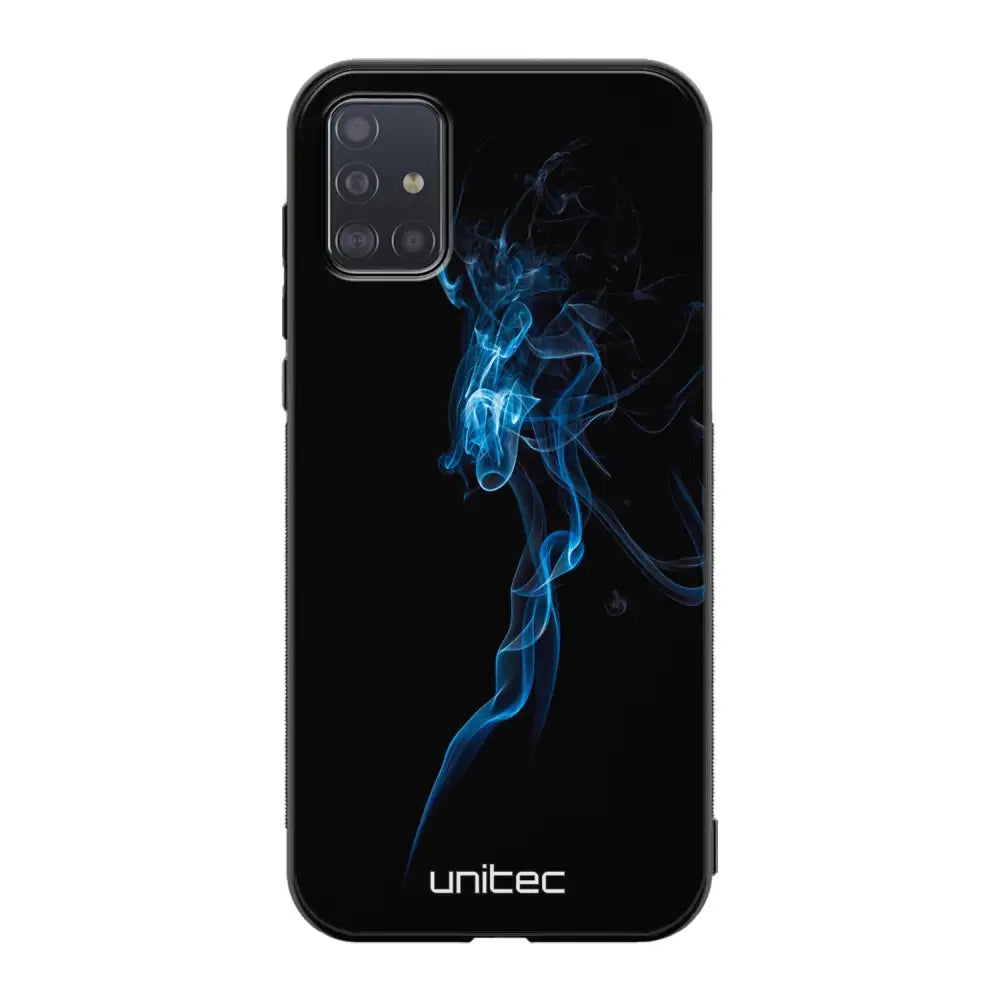 Samsung Galaxy A51 5G suojakuoret - Blue Smoke On Black - Ei