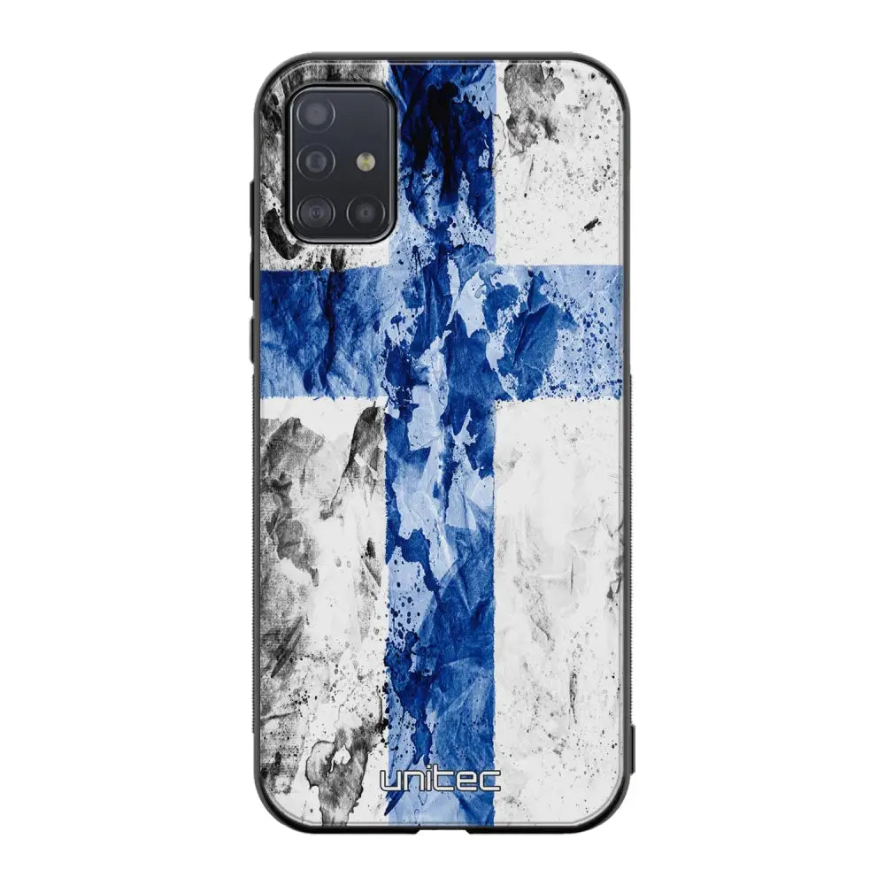 Samsung Galaxy A51 5G suojakuoret - Painted Finnish Flag - Ei