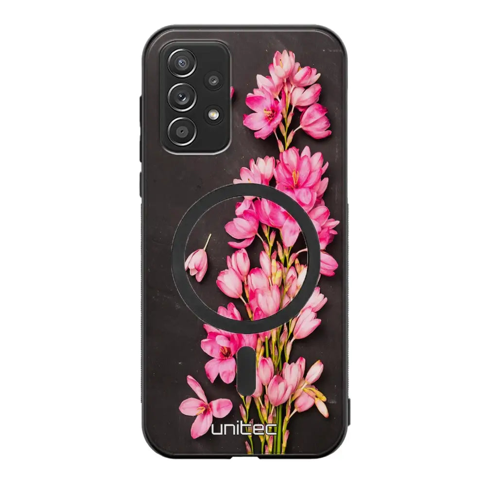 Samsung Galaxy A52 5G kukka suojakuoret - Pink Flowers