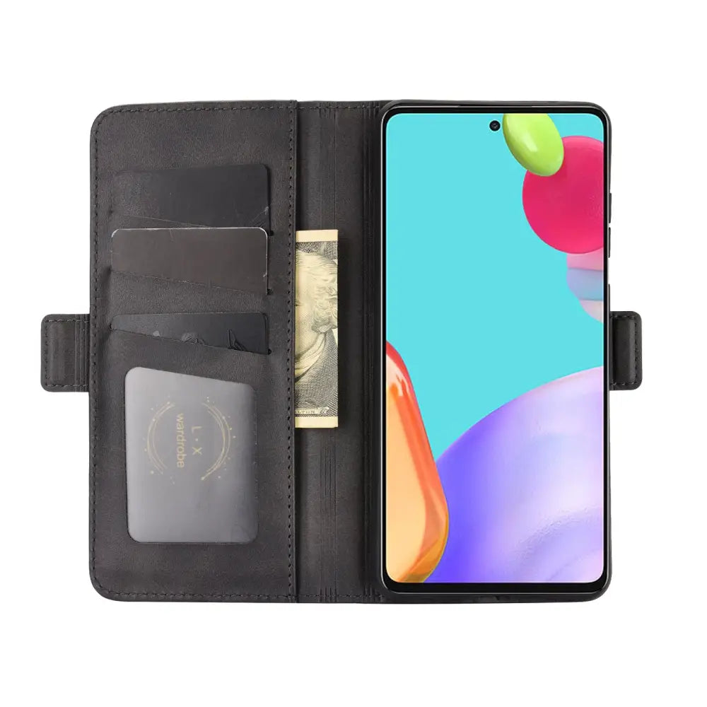 Samsung Galaxy A52 / A52s Lompakko Suojakuori Musta