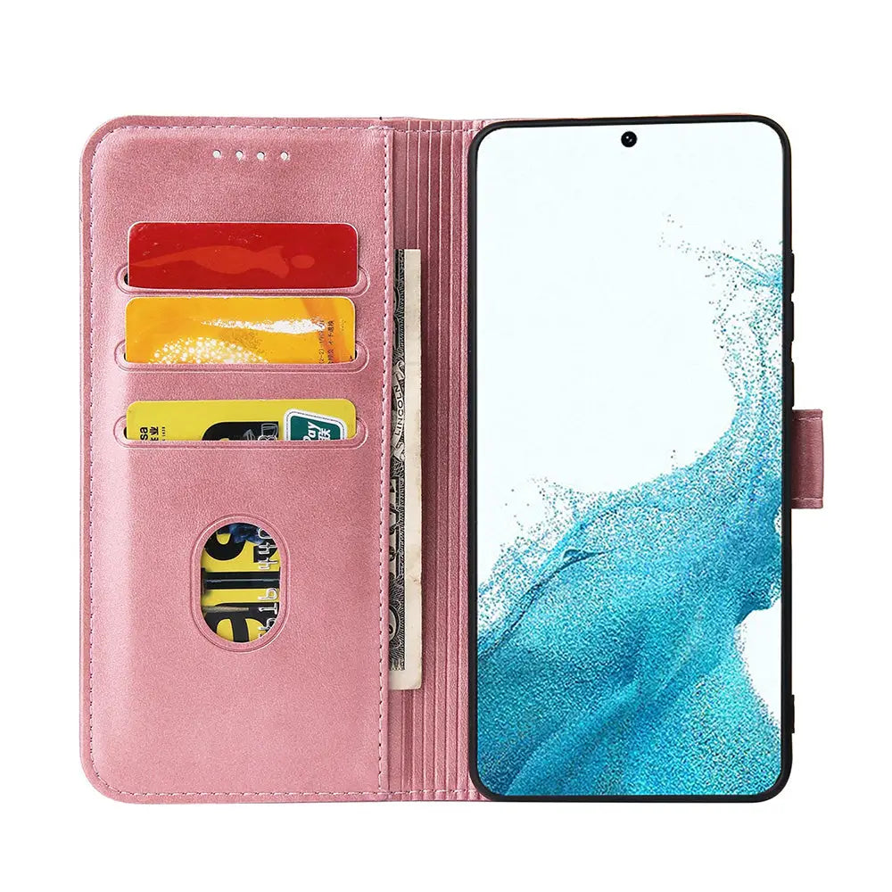 Samsung Galaxy A53 5G Lompakko Suojakuori - Ruusukulta