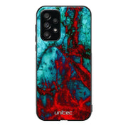 Samsung Galaxy A53 marmori suojakuoret - Blue Red Marble - Ei