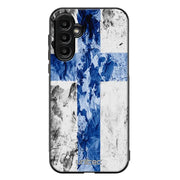 Samsung Galaxy A54 suojakuoret - Painted Finnish Flag - Ei