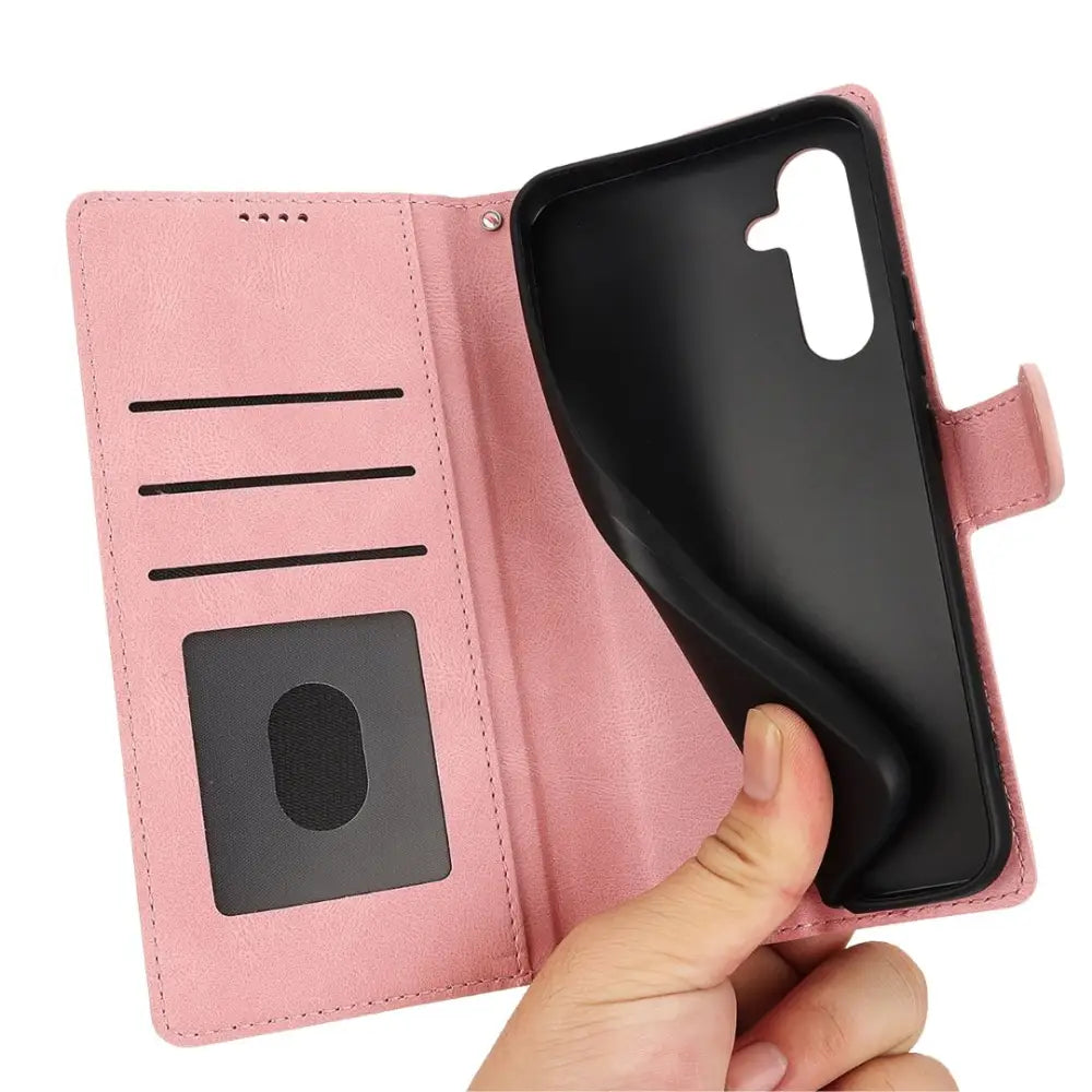 Samsung Galaxy A56 Lompakko suojakotelo - Ruusukulta