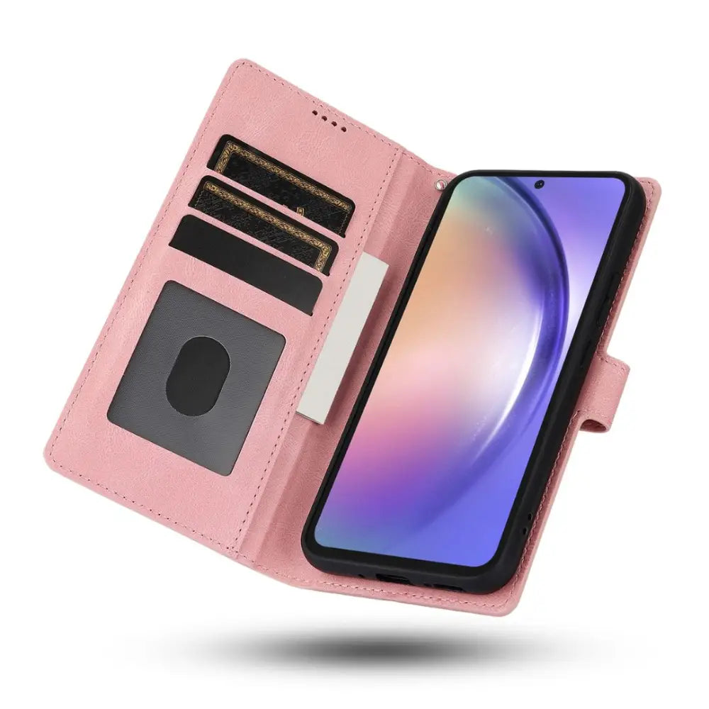 Samsung Galaxy A56 Lompakko suojakotelo - Ruusukulta