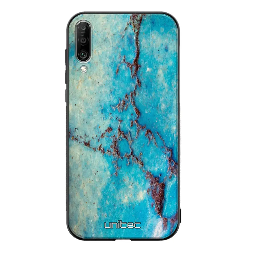 Samsung Galaxy A70 marmori suojakuoret - Turquoise Marble - Ei