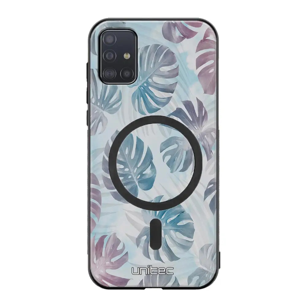 Samsung Galaxy A71 kukka suojakuoret - Monstera Texture