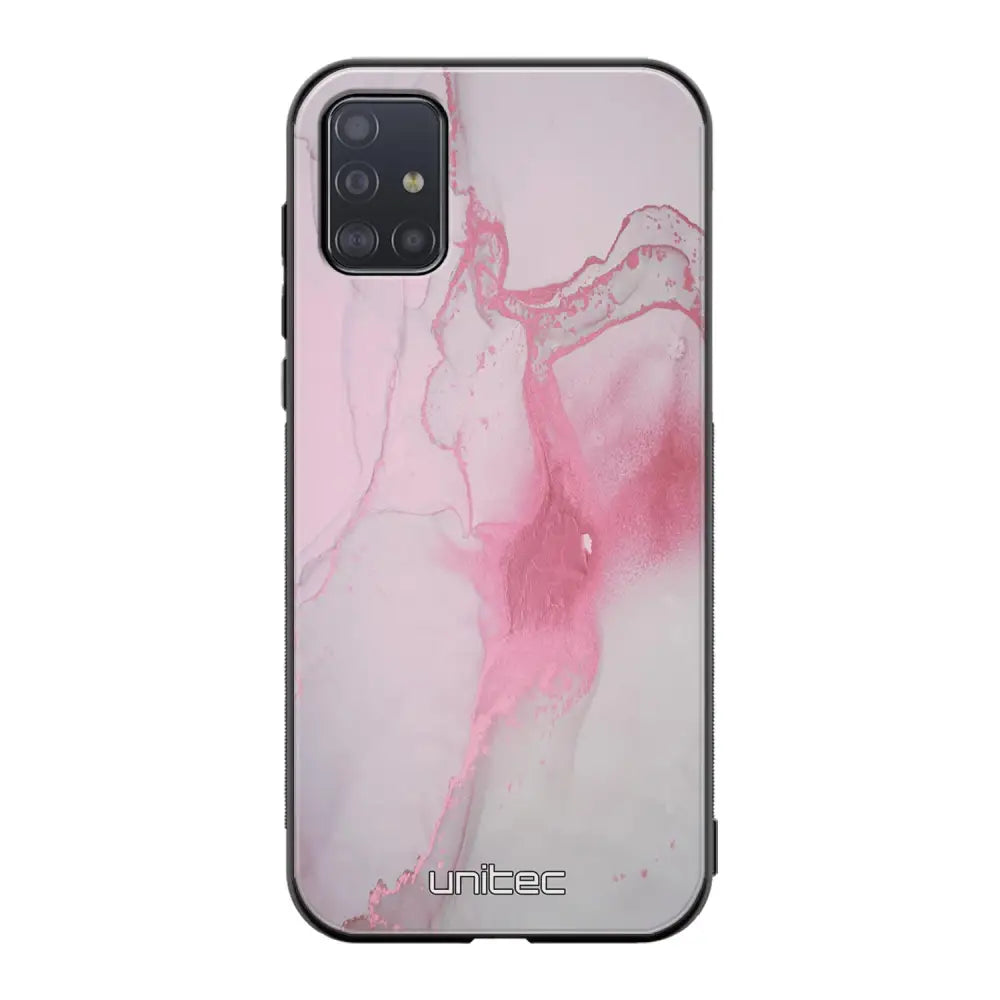 Samsung Galaxy A71 marmori suojakuoret - Pink Pok Rie - Ei