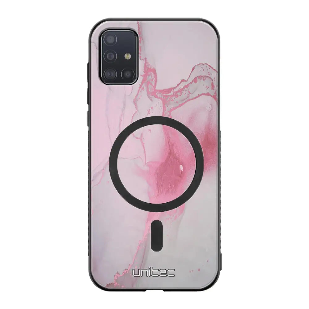 Samsung Galaxy A71 marmori suojakuoret - Pink Pok Rie
