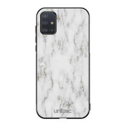 Samsung Galaxy A71 marmori suojakuoret - White Marble - Ei