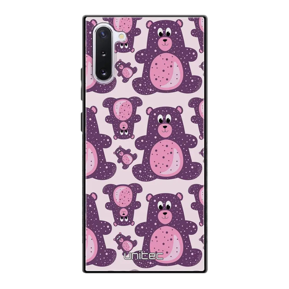 Samsung Galaxy Note 10 suojakuoret - Purple Teddy Bear - Ei