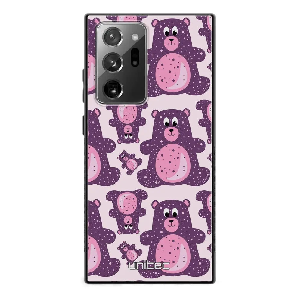 Samsung Galaxy Note 20 Ultra suojakuoret - Purple Teddy Bear - Ei