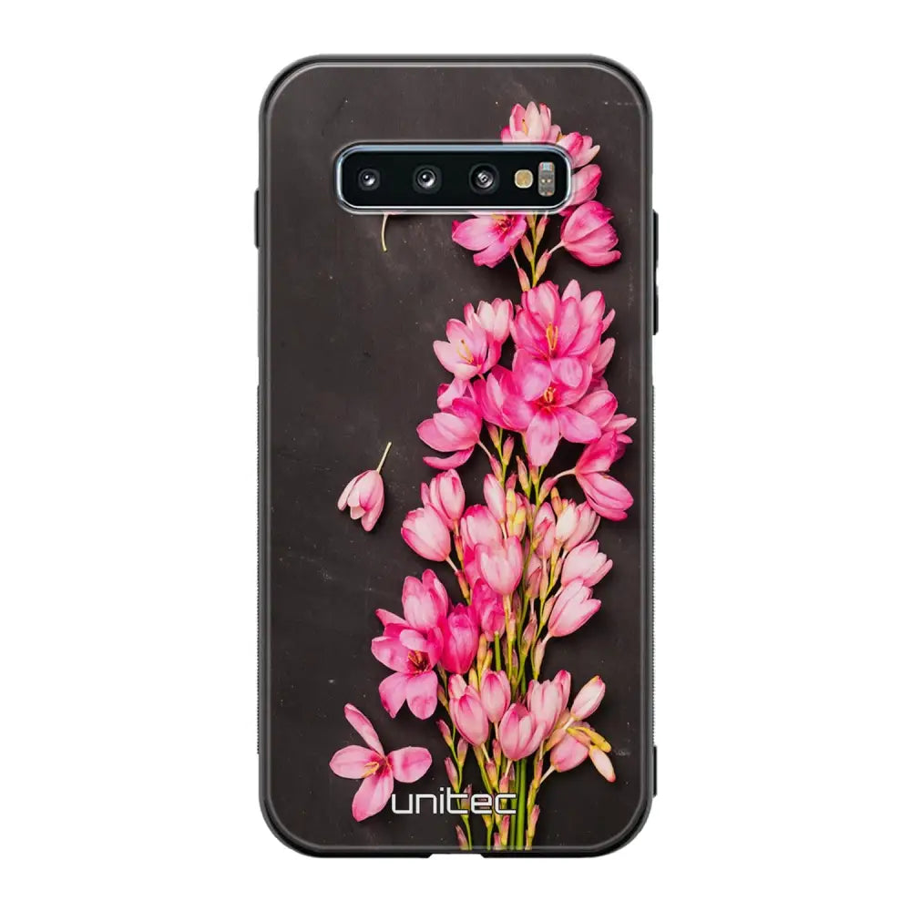 Samsung Galaxy S10 kukka suojakuoret - Pink Flowers - Ei