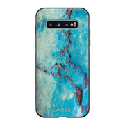 Samsung Galaxy S10 marmori suojakuoret - Turquoise Marble - Ei