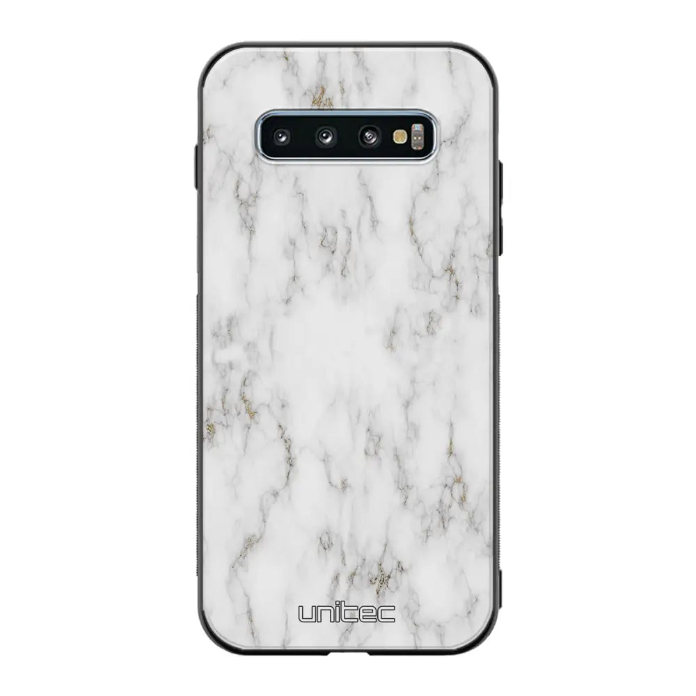 Samsung Galaxy S10 marmori suojakuoret - White Marble - Ei