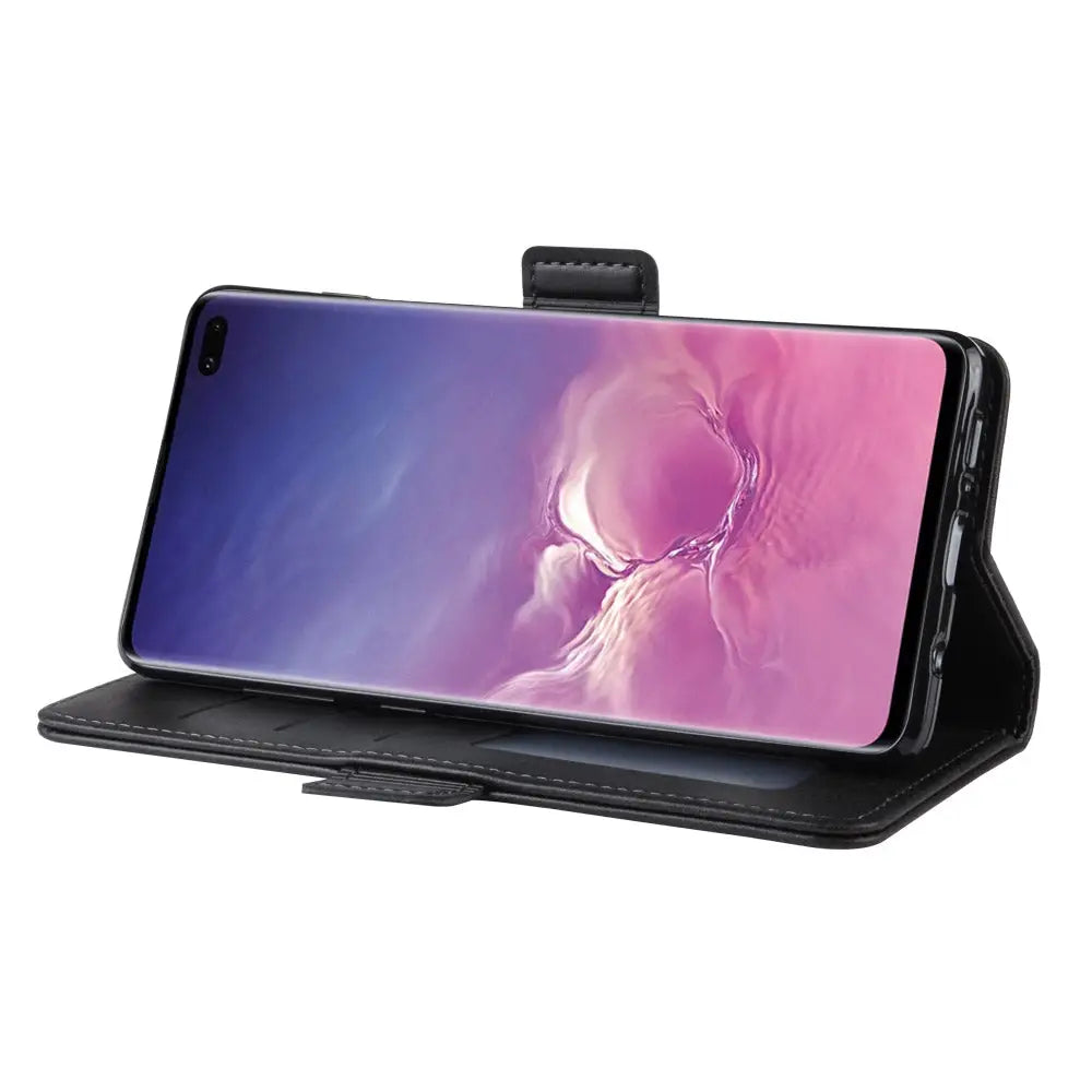 Samsung Galaxy S10 Plus Lompakko Suojakotelo Musta