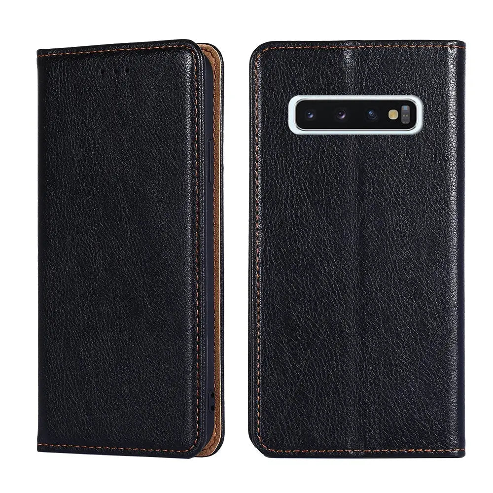 Samsung Galaxy S10 Unitec Lompakko Suojakotelo Musta