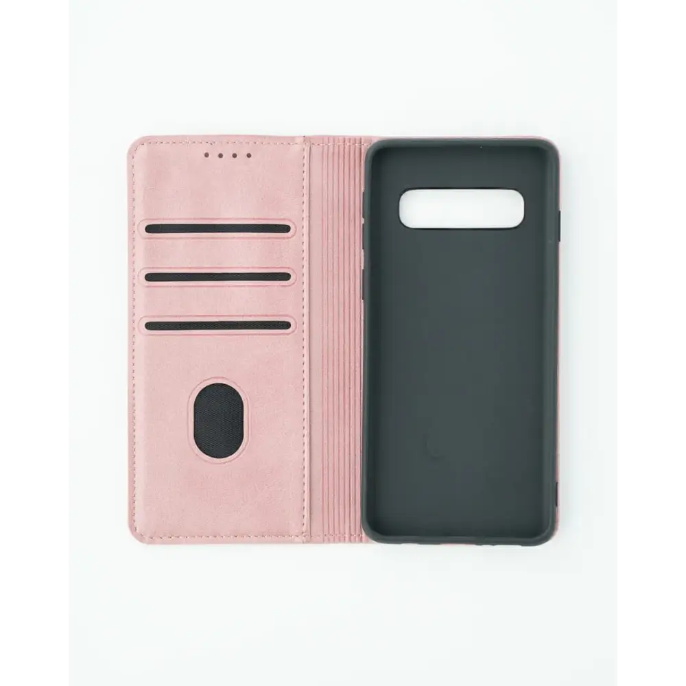 Samsung Galaxy S10 Unitec Lompakko Suojakotelo Ruusukulta