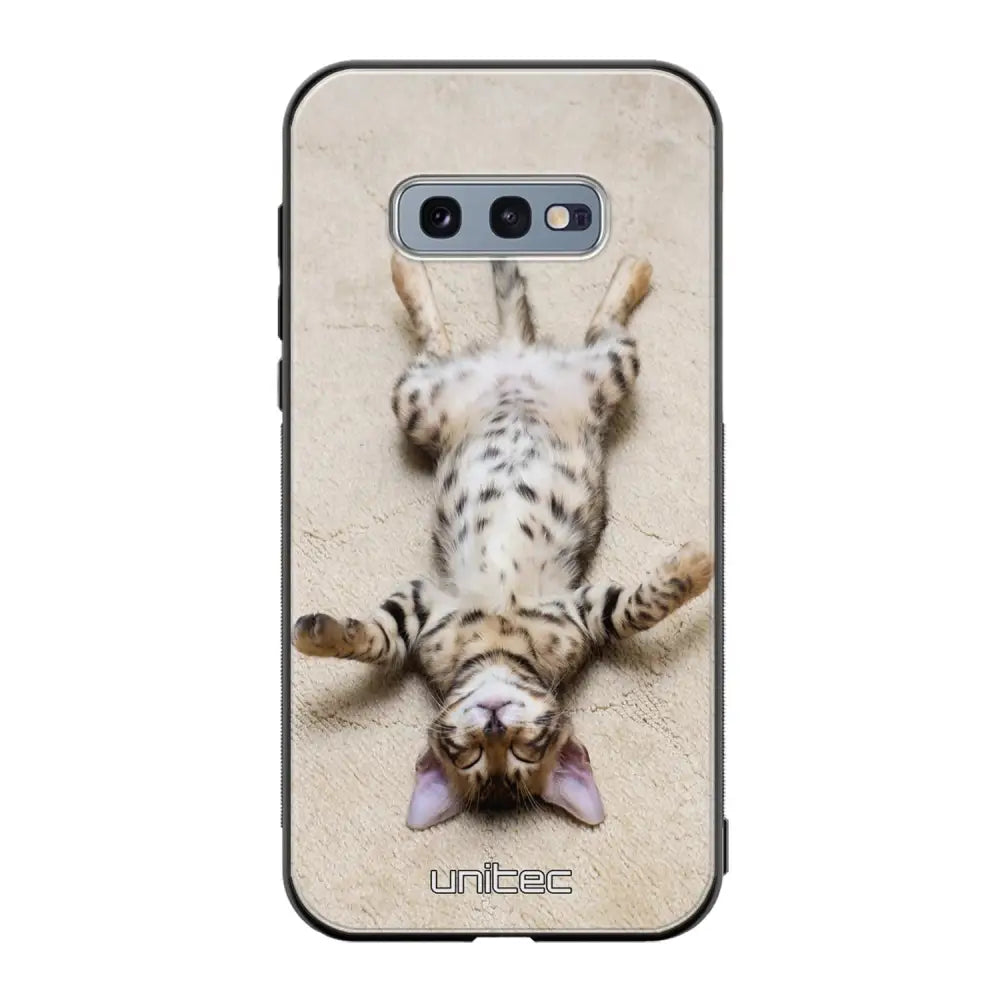 Samsung Galaxy S10e kissa suojakuoret - Relaxing Cat - Ei