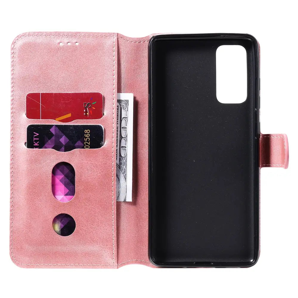 Samsung Galaxy S20 FE Lompakko Suojakuori Ruusukulta