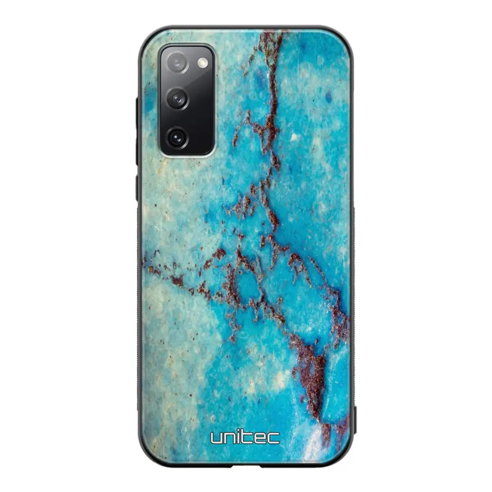 Samsung Galaxy S20 FE marmori suojakuoret - Turquoise Marble - Ei
