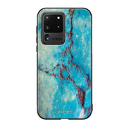 Samsung Galaxy S20 Ultra marmori suojakuoret - Turquoise Marble - Ei