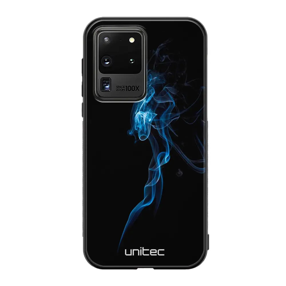 Samsung Galaxy S20 Ultra suojakuoret - Blue Smoke On Black - Ei