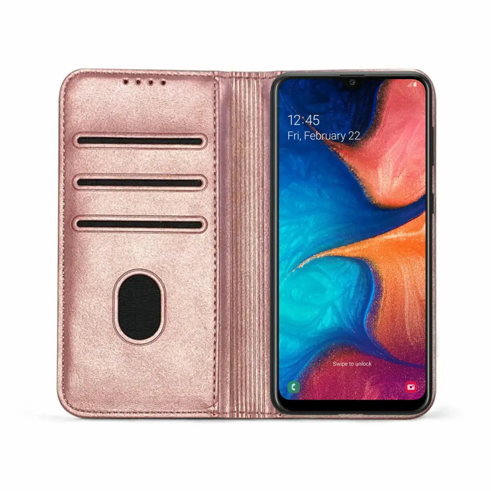 Samsung Galaxy S20 Unitec Lompakko Suojakotelo Ruusukulta