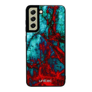 Samsung Galaxy S21 FE marmori suojakuoret - Blue Red Marble - Ei