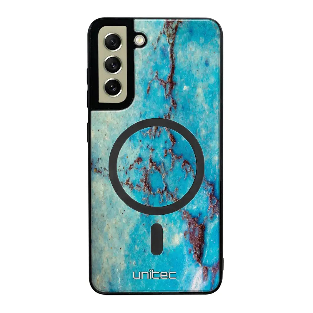 Samsung Galaxy S21 FE marmori suojakuoret - Turquoise Marble