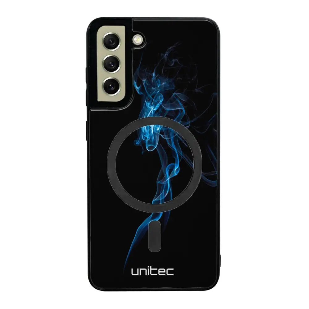 Samsung Galaxy S21 FE suojakuoret - Blue Smoke On Black