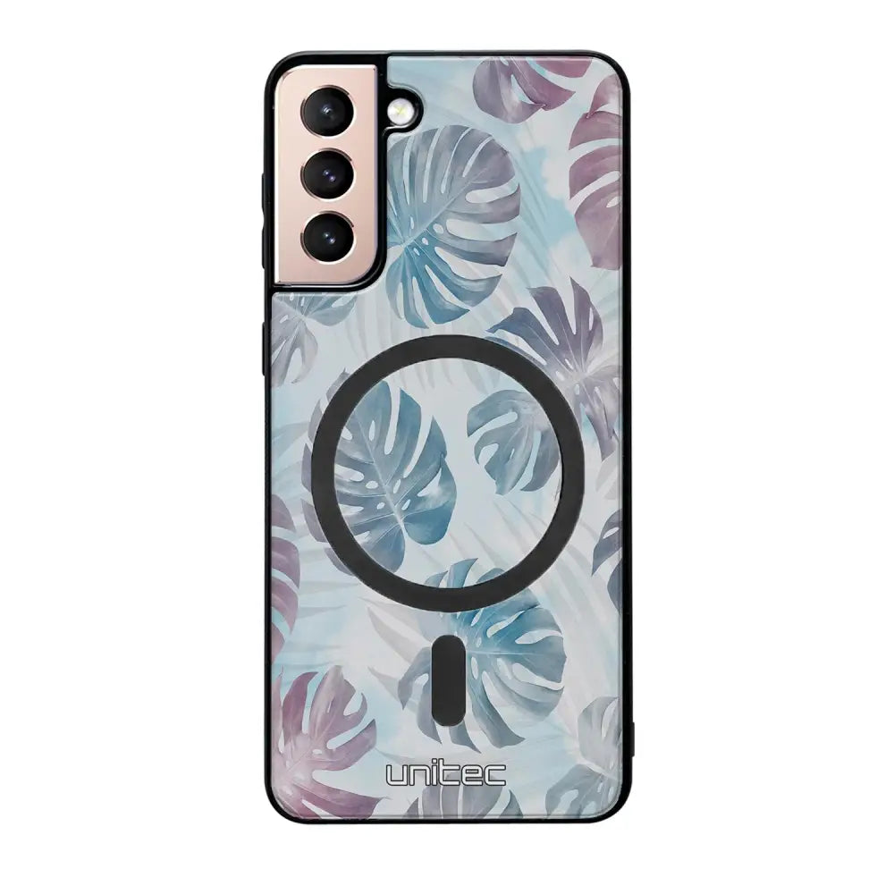 Samsung Galaxy S21 kukka suojakuoret - Monstera Texture