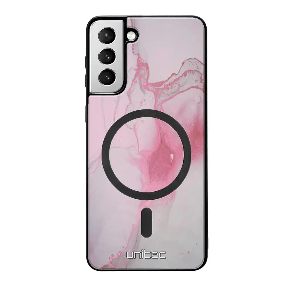 Samsung Galaxy S21 Plus marmori suojakuoret - Pink Pok Rie