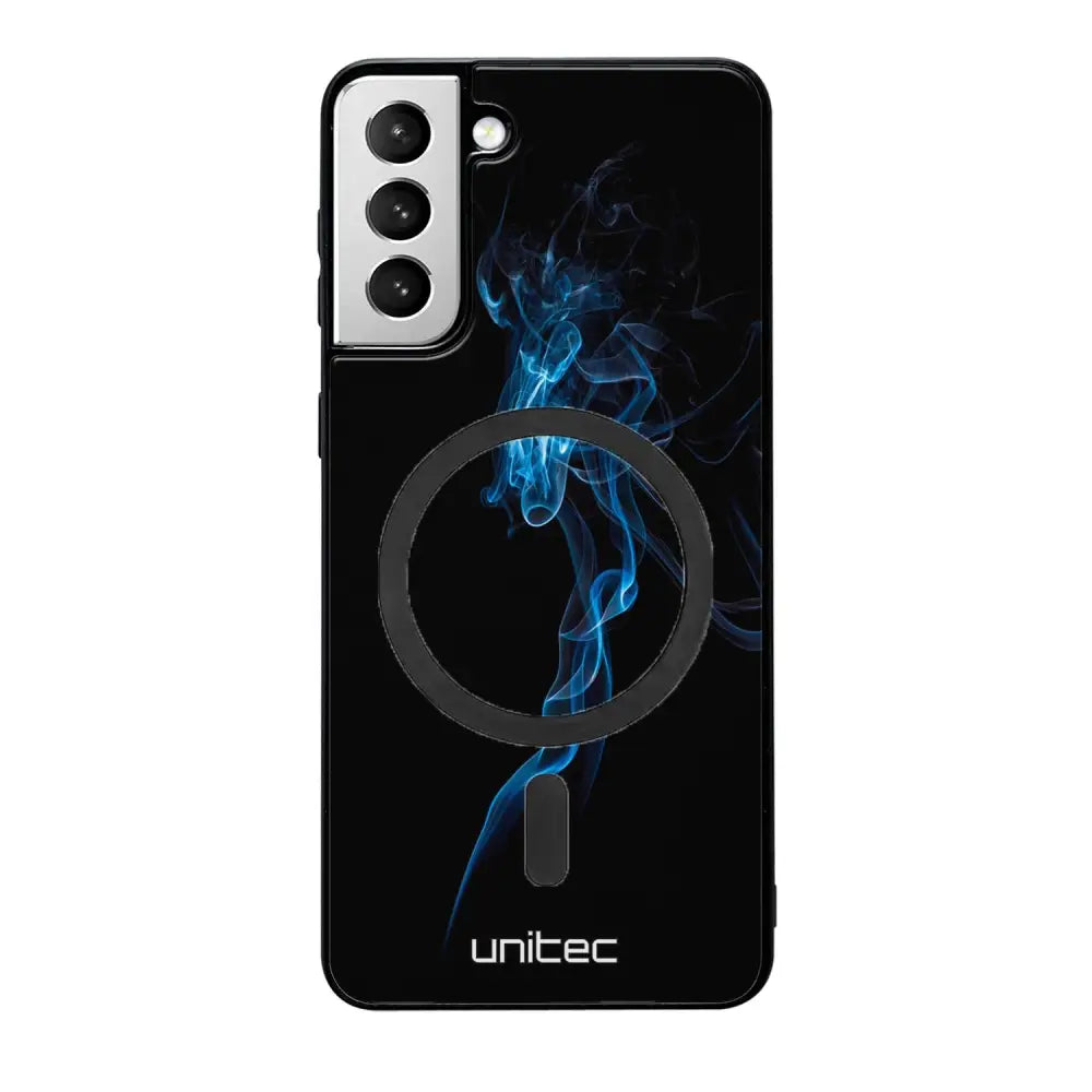 Samsung Galaxy S21 Plus suojakuoret - Blue Smoke On Black
