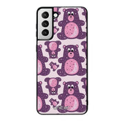 Samsung Galaxy S21 Plus suojakuoret - Purple Teddy Bear - Ei