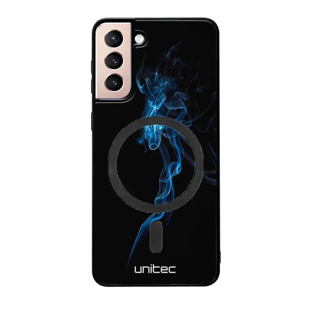 Samsung Galaxy S21 suojakuoret - Blue Smoke On Black