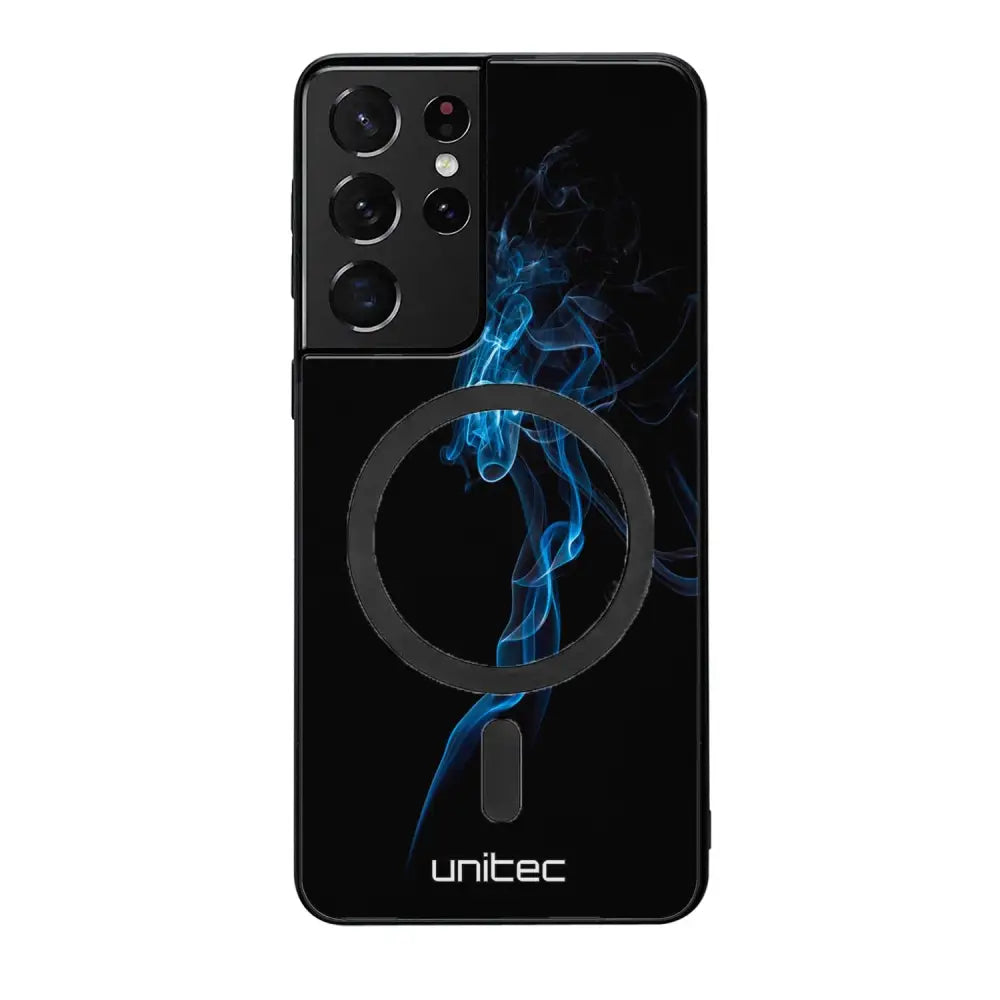 Samsung Galaxy S21 Ultra suojakuoret - Blue Smoke On Black