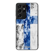 Samsung Galaxy S21 Ultra suojakuoret - Painted Finnish Flag - Ei