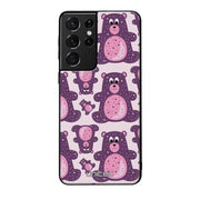 Samsung Galaxy S21 Ultra suojakuoret - Purple Teddy Bear - Ei