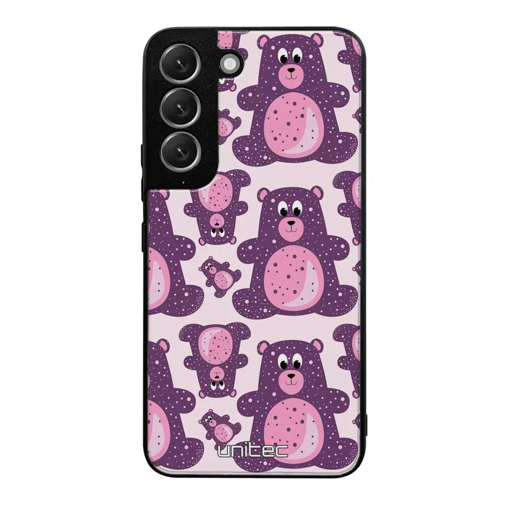 Samsung Galaxy S22 Plus suojakuoret - Purple Teddy Bear - Ei