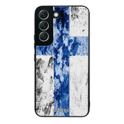 Samsung Galaxy S22 suojakuoret - Painted Finnish Flag - Ei