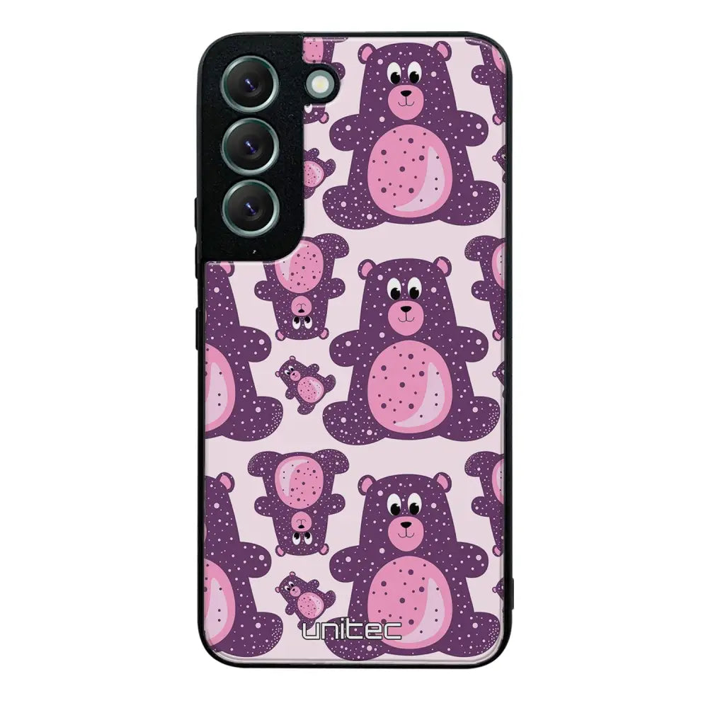 Samsung Galaxy S22 suojakuoret - Purple Teddy Bear - Ei