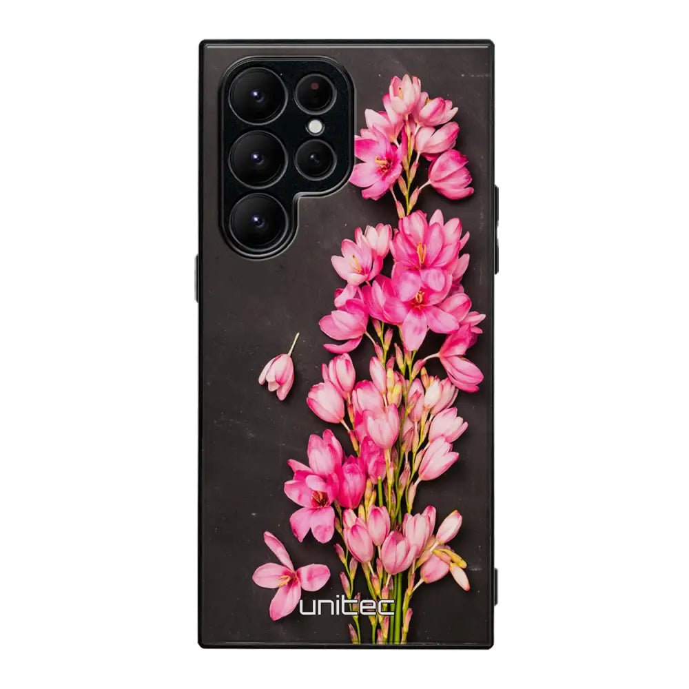 Samsung Galaxy S22 Ultra kukka suojakuoret - Pink Flowers - Ei